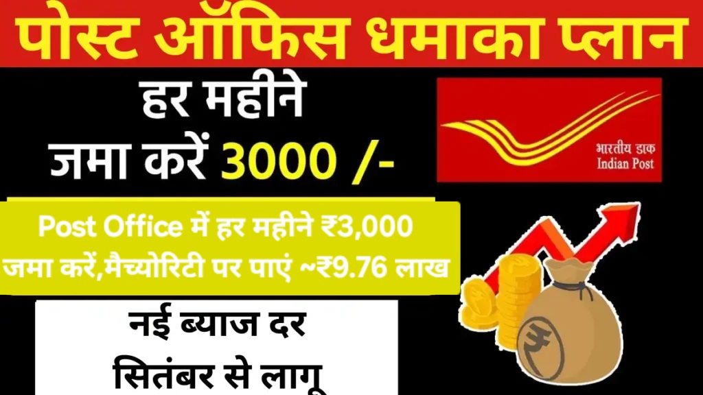 Post Office में हर महीने ₹3,000 जमा करें, मैच्योरिटी पर पाएं ~₹9.76 लाख (PPF उदाहरण)