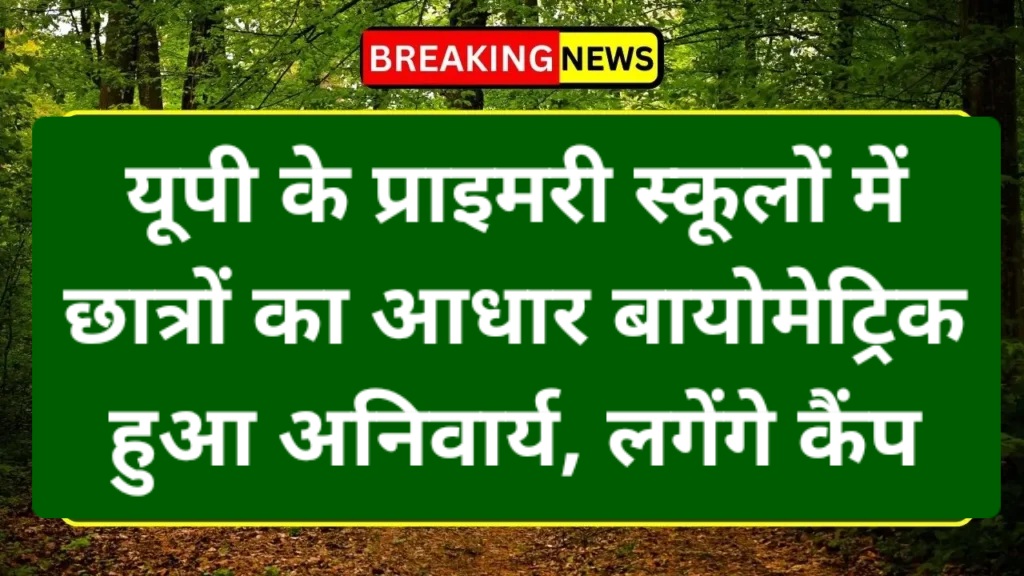 यूपी के प्राइमरी स्कूलों में छात्रों का आधार बायोमेट्रिक हुआ अनिवार्य, लगेंगे कैंप